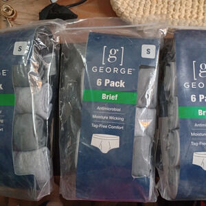 3 6-packs George small size men's underwear briefs NWT